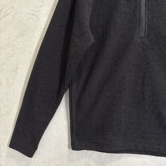 The North Face Men's Textured Cap Rock Fleece 1/4 Zip Pullover Black Medium - Picture 3 of 15